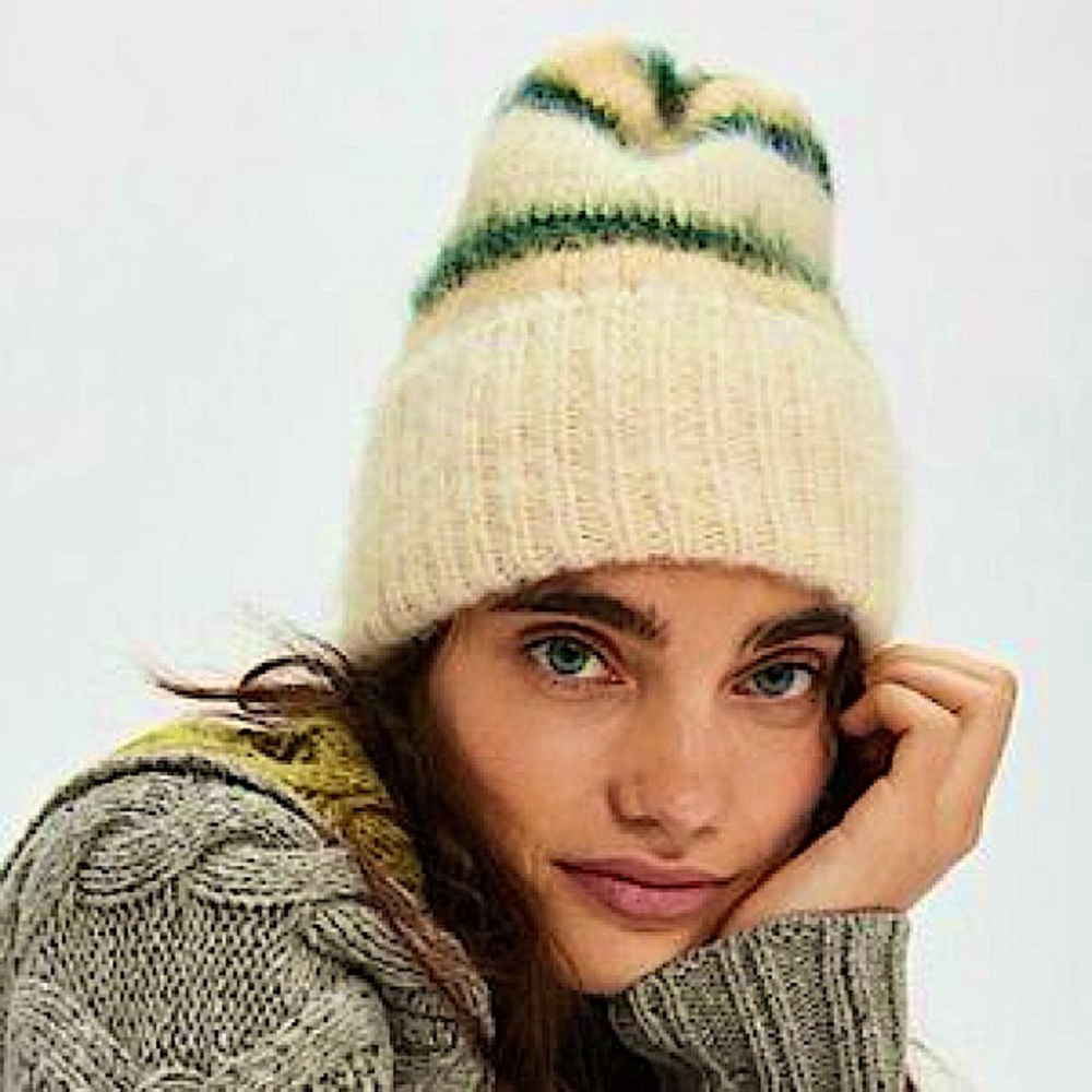 Free People The Groove Striped Beanie NWOT